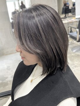 ラック(LUCK) グレージュハイライト/船橋/くすみベージュ/細めハイライト