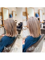 ステラバイケンジ 藤沢(STELLA by KENJE)&nbsp;白髪ぼかし細めハイライト30代40代50代グレージュ