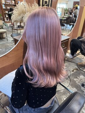 チャプター 問屋町(chapter) ケアブリーチホワイトピンクラベンダーカラーレイヤーカット韓国