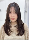 ワンホンレイヤー/ミルクティーブロンド/ダークブルー/渋谷