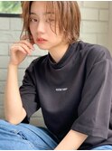 オレンジベージュ クールボブ