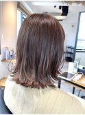 【ANNEXハザマ】束感外ハネボブ×透明感アッシュブラウン