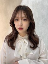 ロンドアヴァントゥス 池袋(Lond aventus)&nbsp;ショコラベージュシースルーレイヤー、ミディアムヘア