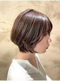 ペールベージュショートボブ