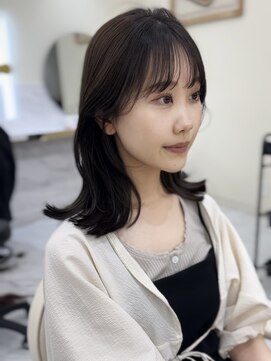 シェノン サントル(CHAINON CENTRE) グレージュカラー/シルキーベージュ/斜めバング[梅田/大阪]