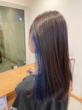 ヘアーメイクポリッシュ 久世店 インナーカラー☆インディゴブルー