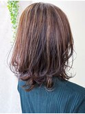 20代30代40代大人3Dカラー外国人風ミディアムレイヤー立体感