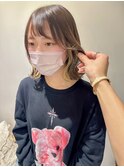 抜きっぱなしイヤリングカラーボブ