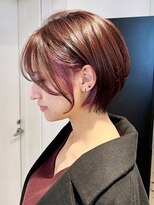 アイティー バイ アルバム 中野店(IT by ALBUM)&nbsp;似合わせカットマロンベージュフェザーショート_ba497181