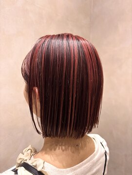 ガーデンヨコハマエスト(GARDEN YOKOHAMA est) イメチェン　ワイドバング　外はねボブ　アンブレラカラー　美髪