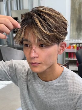 キング 楠葉店(K!ng) 波巻きツイストスパイラルパーマ/フェザーパーマ/眉毛/メンズ
