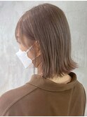 ボブオリーブベージュくびれミディおくれ毛_ba346691