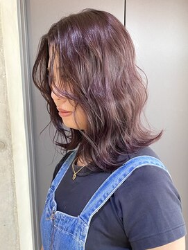 ワンズ リー 上大岡店(One's ly) フェミニンカールピンクラベンダー_チェリーブラウン【上大岡】