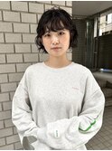 耳かけボブパーマ