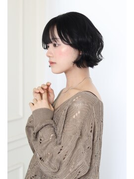 20代30代40代/小顔効果◎黒髪ショートパーマでモテる愛されヘア