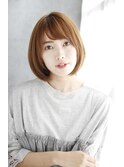 大人ガーリーミディアムレイヤー似合わせカットダークアッシュ29