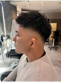 スキンフェード×ナチュラルアップバング