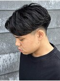 MEN’S HAIR/ニュアンスパーマ/センターパート/伊勢崎