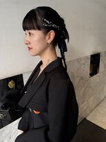 アクシス 栄店(`AXIS)&nbsp;馬渕ミルクティーブロンド/ダークブルー/デジタルパーマ/栄