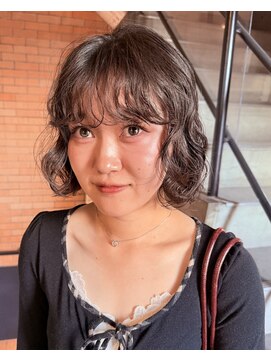 ダブ ダイカンヤマ(DaB DAIKANYAMA) 前髪ありボブパーマ/前髪パーマ/ボブパーマ/デジタルパーマ