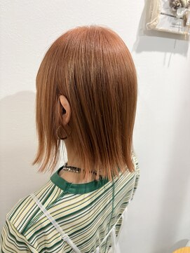 ヘアーディア みどり店(Hair...DiA) ペールオレンジ×ボブ