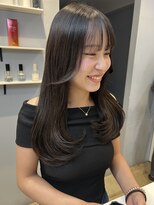 ベルベットヘア 千早店(Velvet hair) 髪質改善カラー×ローレイヤー×ダークトーンカラー【みつ】