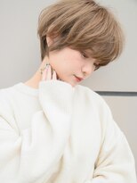 トローノ 栄(TRONO)&nbsp;大人可愛いくすみハイトーンベージュくびれショートヘア