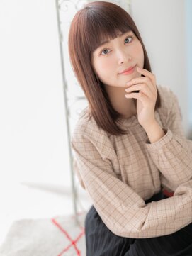 アルバハナレ 横浜(αlba HANARE) 関内/髪質改善/マロンブラウン!うる艶髪切りっぱなしストレートe
