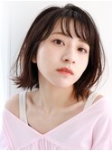【Sourire江坂】大人ガーリー外ハネボブ斜めバングプリカール