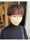 ショートボブパーマ20代30代40代イヤリングカラー大人可愛い