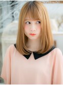 3Dカラー斜めバングナチュラル透け感ミディh2越谷10代20代30代