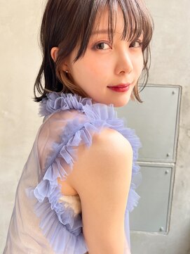 エイミー(Aimee) Aimee 町田　ニュアンスミディ×ココアブラウン