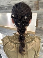 結婚式パーティヘア 編みおろし【肥田亜沙美】
