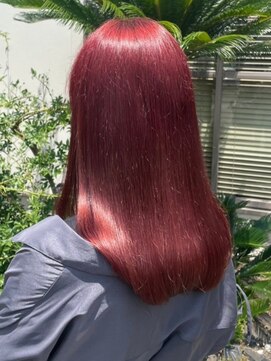 ナカオコアフュール(NAKAO COIFFURE) ハイトーンカラー ダメージレス 艶髪レッドカラー 髪質改善