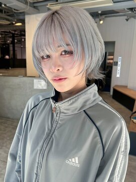 アルバム 池袋(ALBUM) くびレイヤーブルーシルバーフレンチカジュアル_ba500342