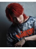 赤髪ロングウルフ