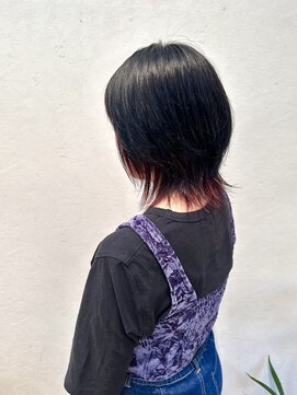 サロンドオクシー(Salon de OXY) ウルフボブ×ボルドー