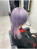 ペールパープル×ロングウルフ