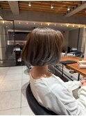 ブルーグレーグラデーションボブ