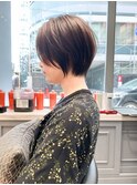柏グランマッシュショートデザイン暗めカラーハイライトショート