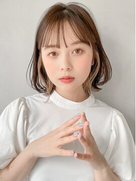 リヤン 表参道(lyann) 暗めカラーデザインカラーフェイスフレーミング外ハネボブa