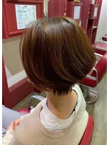 ジュリアンマーラ(Julien Mara) 王道グラデーションボブ/前下がり/大人丸みボブ/ツヤ感ブラウン