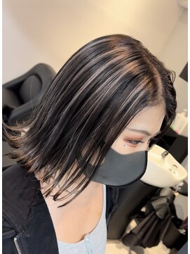 コントラストハイライト/白髪ぼかし/メッシュ/外国人風/池袋