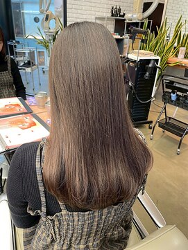 【DIFINO 青山】ブラウンアッシュ/ストレート/艶髪/セミロング