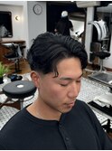 大人かきあげパーマ【スキンフェード】