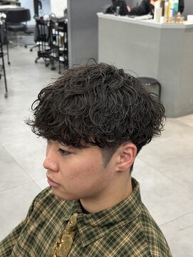 オーバルバイアピッシュ(OVARL by apish) 波巻きパーマ/メンズパーマシャドウパーマ波巻きスパイラル