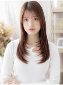シースルーバング艶カラーシャギーカットTd2北浦和20代30代40代