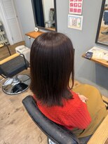 レアレア ヘアアンドライフ(LeaLea)&nbsp;イメチェン/ピンクベージュ/アンブレラカラー/前髪/伊丹