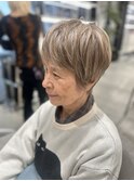 ハイローライト白髪ぼかし