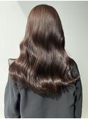 春カラー◎透明感艶ブラウンロング/髪質改善ショコラブラウン